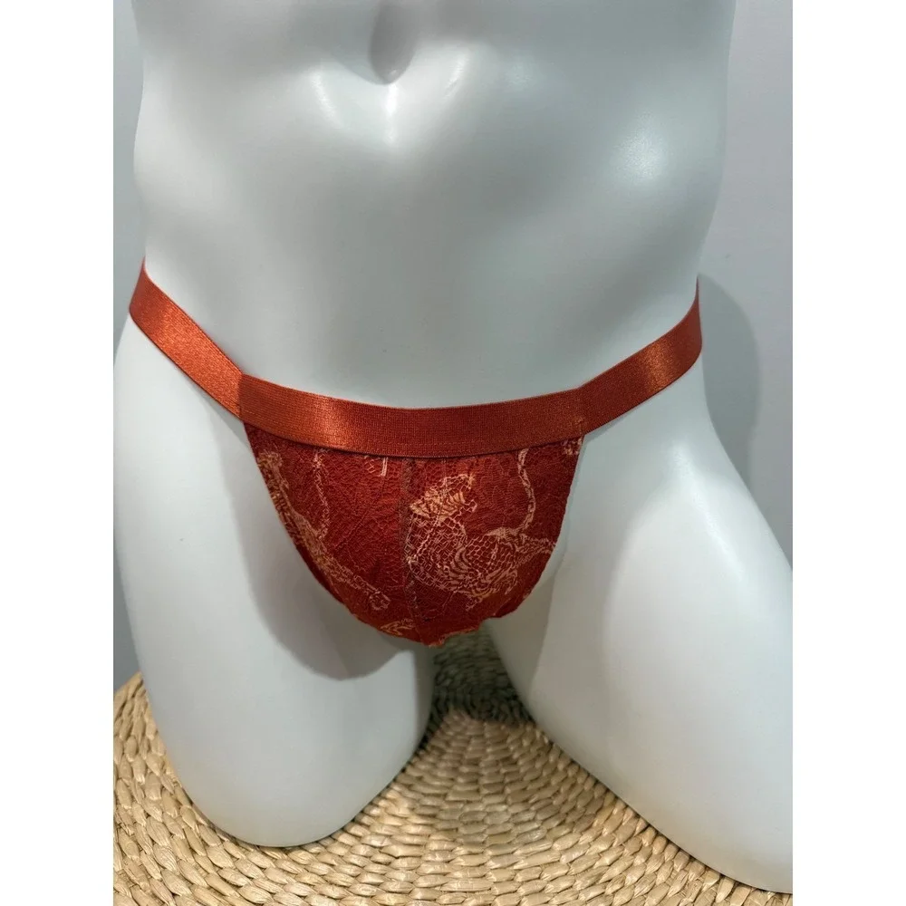 Cosabella Never Say Never Italian Lace Men's Thong Sahara Tiger Size S